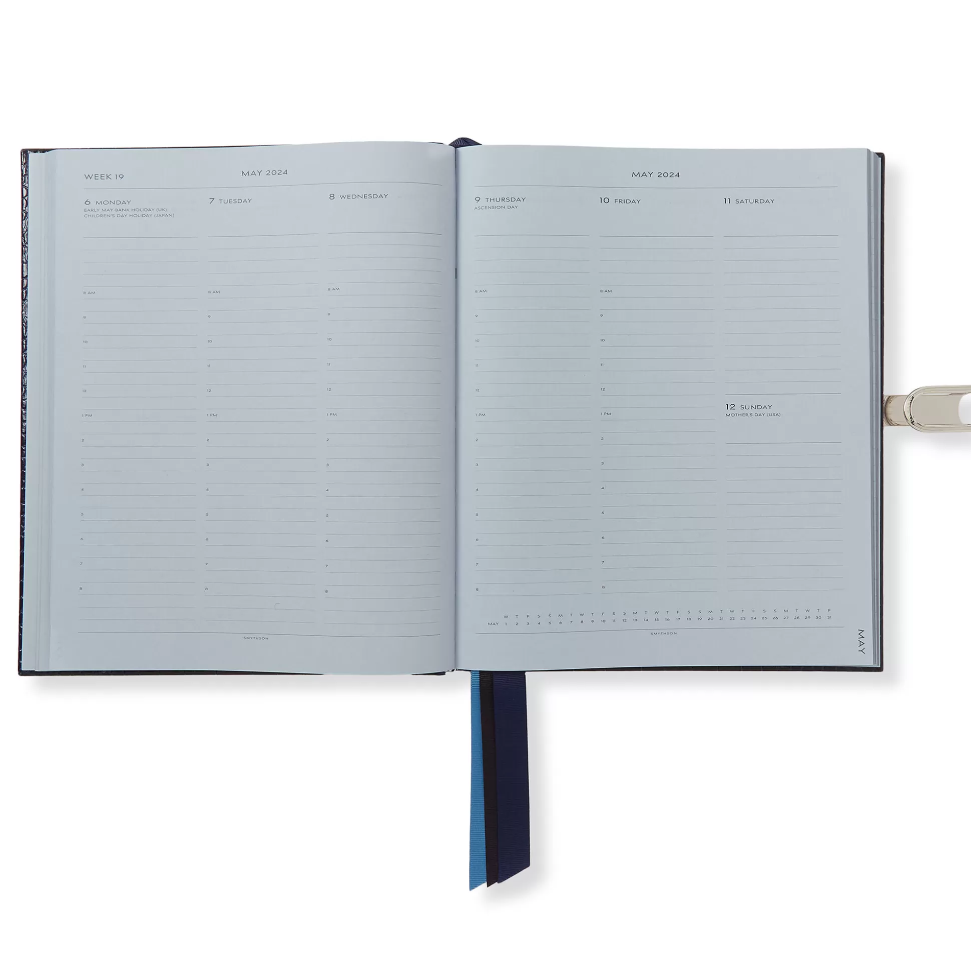 Smythson Desk Diaries^2023-2024 Portobello Weekly Vertical Diary With Slide In Mara