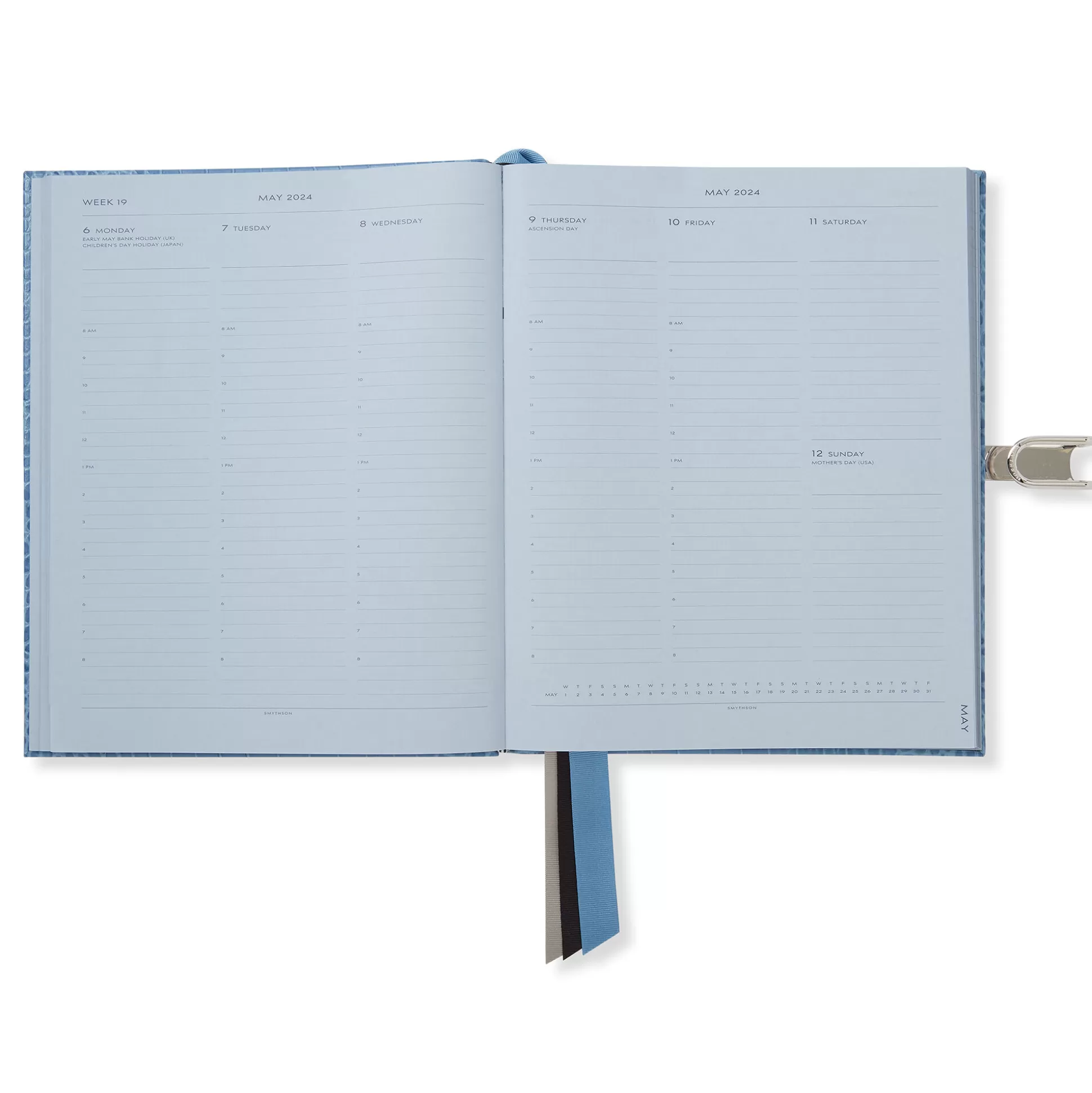 Smythson Desk Diaries^2023-2024 Portobello Weekly Vertical Diary With Slide In Mara