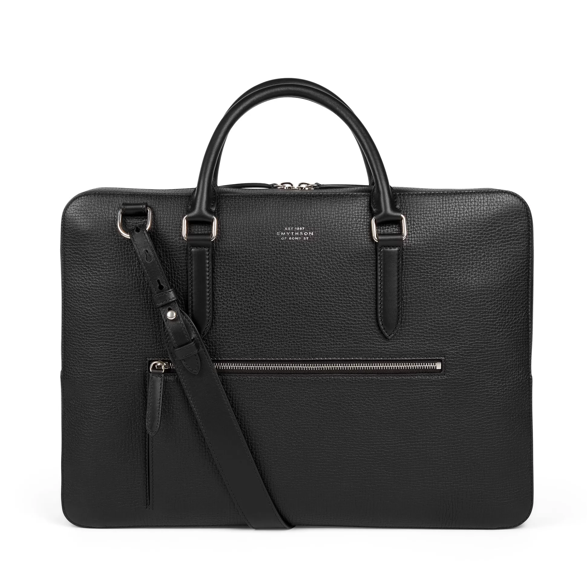 Men Smythson Briefcases^Slim Briefcase With Zip Front In Ludlow